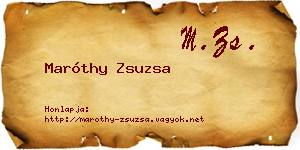 Maróthy Zsuzsa névjegykártya